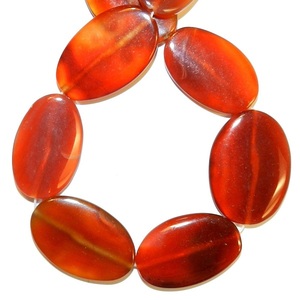 Collar de piedra ovalada de ágata cornalina roja, abalorios de cristal de cuentas ovaladas de piedra para la fabricación de joyas, collar de cristal para mujer, mayorista - Product Image 2