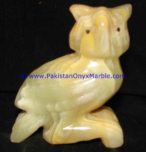 Estatua de búho de ónix tallado a precio de fábrica NATURAL de Pakistán - Product Image 5