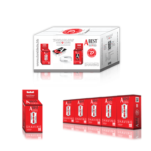 ใบมีดโกนหนวดแบบใช้แล้วทิ้ง ABEST HI PLATINUM DURABLADE คุณภาพสวิส ใบมีดสองคม สแตนเลส ปลอดภัยสำหรับผู้ชาย - Product Image 6