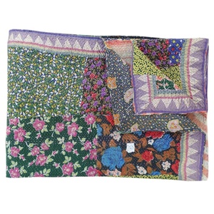 โบฮีเมียนวินเทจผ้าฝ้ายโยนด้วยมือสุ่มเย็บปะติดปะต่อกันผ้าห่มสำหรับใช้ในบ้านหรือโรงแรม - Product Image 2