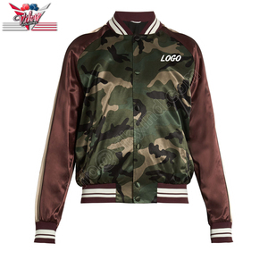 เสื้อแจ็กเก็ตแบบมีแขนเสื้อแจ็คเก็ตผ้าซาตินโพลีเอสเตอร์100% งานตามสั่ง - Product Image 5