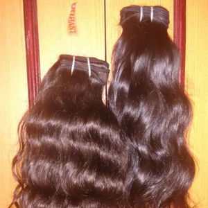 Tissage de cheveux humains ondulés naturels. Extension de cheveux humains bruts d'Inde. Extension de cheveux bruts de Temple. - Product Image 6