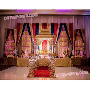 Srilankan Manavarai boda escenario de boda tradicional etapa de decoración del sur de la India estilo etapas fabricante - Product Image 1