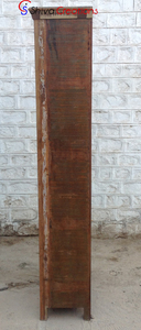 Armario Almirah de madera recuperada Vintage rústico indio, muebles de dormitorio antiguos para uso doméstico o hotelero - Product Image 4