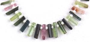Forme de crayon attrayante pierre précieuse en vrac tourmaline multicolore rugueuse naturelle matière première de haute qualité pour la fabrication de bijoux - Product Image 3