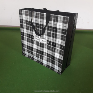 ถุงช้อปปิ้งผ้า PP ทอแบบเป็นมิตรกับสิ่งแวดล้อม ยี่ห้อ HOAHA พร้อมฟิล์ม OPP แบบด้าน สีและโลโก้ตามสั่ง - Product Image 3