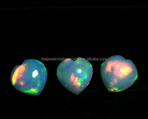 5mm ópalo etíope natural en forma de corazón cabujón liso piedras preciosas sueltas calibradas semipreciosas de fabricantes proveedores comprar - Product Image 1