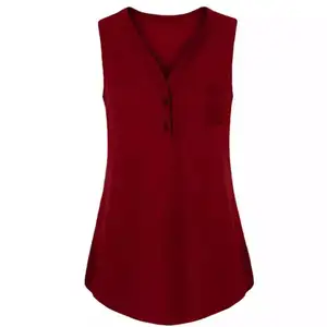 OEM изготовленный на заказ женские v-образный вырез однотонное Кнопка рубашка Slim с коротким рукавом Йога рубашки короткий приталенный свободная футболка с короткими рукавами из коллекции Бангладеш