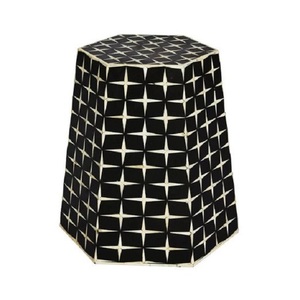 Mesa de centro de salón de estilo moderno con diseño de incrustaciones de hueso - Product Image 1