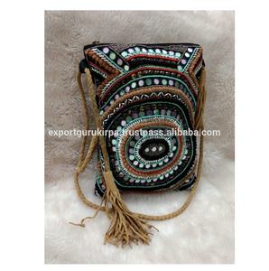 Bolso de Mano Estilo Bohemio de Diseñador Indio, Bolso de Hombro Tipo Clutch Hecho a Mano para Mujer, Bolso de Mano para Fiesta, Compras, Eventos, Venta al por Mayor - Product Image 2