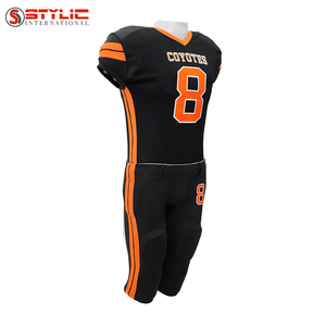 Uniforme de football américain Bengals 66 orange et noir, sans manches, en maille, 100% polyester, pantalon à taille élastique, ensemble pour hommes adultes - Product Image 6