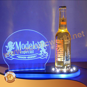 Porte-bouteille de vin en métal à led, présentoir de vin, comptoir de fabrication - Product Image 1