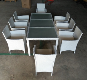 Muebles de mimbre de polietileno para exterior/jardín, juego de comedor redondo de 6 plazas - Product Image 4