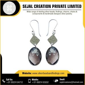 Indian <b>Top</b> Supplier 925 Sterling Silver Gemstone Earrings for <b>Weddings</b> Parties and Gifts - Product Image 4