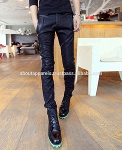 กางเกงหนังสีดำสำหรับสุภาพสตรี,กางเกงหนังสกินนี่ขายส่งกางเกงหนังแกะแท้ - Product Image 5