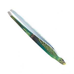 Pinzas de Acero Inoxidable con Punta Inclinada y Acabado Dorado, Marca Personalizada, para Cejas, Depilación Facial Profesional de Precisión - Product Image 2