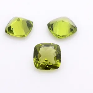 Grade Green Color Peridot Loose Gemstone Cushion Cut Mixed Shape Premium Quality Semiprecious Custom Jewelry Certified
