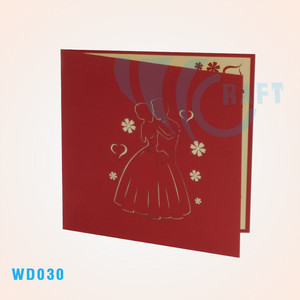 Top Trending BODA 3D POP CARD UP TARJETAS DE FELICITACIÓN CORTE LÁSER HECHO A MANO CORTE LÁSER TENDENCIA SUPERIOR - Product Image 3