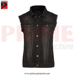 Chaleco de mezclilla de gran tamaño para mujer de marca superior Estilo de calle Chaleco de carga de cuatro bolsillos Chaleco de clase de alta moda - Product Image 5