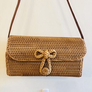 Eco Friendly Summer <b>Beach</b> Cross Body Rattan <b>Bag</b> - Product Image 2