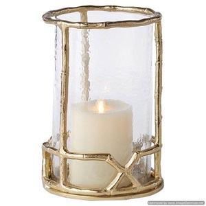 Bougeoir décoratif de conception antique bougeoir de cylindre plaqué or de qualité de luxe pour la décoration de salle à manger bougeoir - Product Image 1