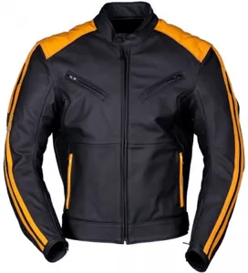 Veste de vélo en cuir de haute qualité, logo de marque personnalisé, dernière conception de veste de course de moto en cuir pour hommes