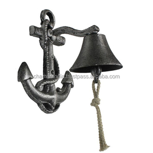 Campana colgante de anclaje de hierro fundido, accesorio náutico montado en la pared - Product Image 1