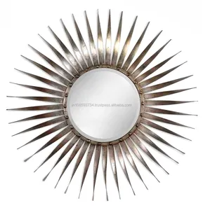 Metal Sun Mirror for Wall Decoration