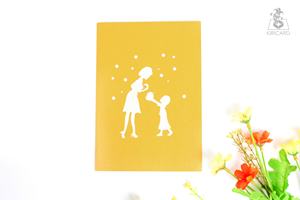 Día DE LA MADRE 3D intrincado corte láser saludo tarjeta emergente fabricante vietnamita artesanía bajo precio - Product Image 6