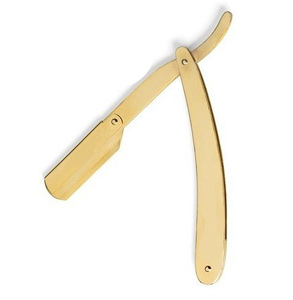 Lame de rasoir professionnelle en acier inoxydable de haute qualité, verrou d'oscillation, rasoir en or, rasoir de barbier - Product Image 1