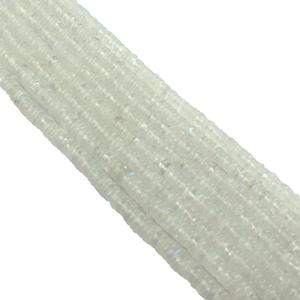 Piedra Lunar blanca, neumático liso, cuentas de agujero grande, piedras preciosas europeas - Product Image 2