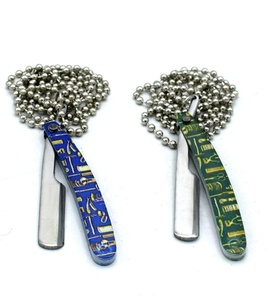 สร้อยคอพร้อมจี้ดีไซน์มีดโกนช่างตัดผมทำจากสแตนเลสออกแบบโลโก้ได้ตามต้องการ - Product Image 6