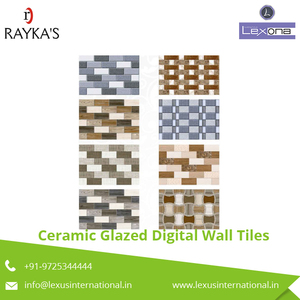 Carreaux muraux numériques émaillés en céramique de conception surélevée Meilleurs carreaux de sol et de mur numériques en céramique 3D Carreaux carrés 300x300mm Bureau - Product Image 5