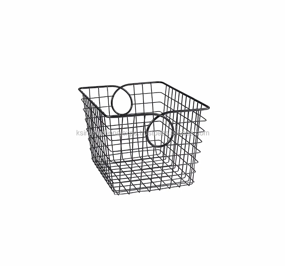 Hot selling Customized Handmade Wholesale Metal Wire basket Storage Basket for carrying and collecting wire mesh basket