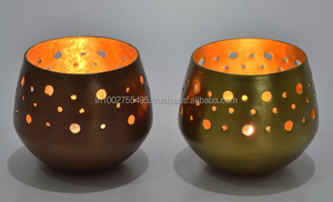 Elegant Black Gold Finished Iron Handmade Tea Light Votive Candle Holder <b>Lantern</b> Jar Design Home Decoration <b>Christmas</b> - Product Image 4