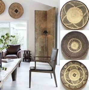 Moins cher nouveau style rotin tenture murale plaque décoration de la maison // tissé à la main écologique rotin tenture murale plaque en gros - Product Image 5