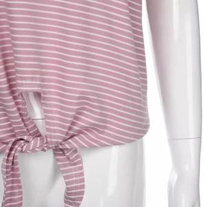 Chemisier rayée et à col rond pour femmes, blouse et hauts, à la mode, Collection du Bangladesh, vente en gros, - Product Image 5