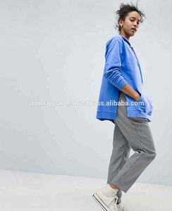 เสื้อฮู้ดผ้าฝ้ายโยคะสำหรับผู้หญิงเสื้อสวมหัวตัวยาวแบบผ่าข้างเสื้อผ้าฤดูหนาวดีไซน์ใหม่โลโก้ตามสั่ง - Product Image 5