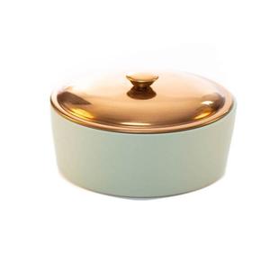 Wax Candle Jar Tabletop New Design Ivory & Copper Color Unique Design Decor Standard Fancy Candle Jar <b>for</b> <b>Sale</b> Latest Arrival - Product Image 1