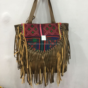 Nueva moda PU cuero mujer bolso de hombro flecos bolso bordado al por mayor 2018 - Product Image 1