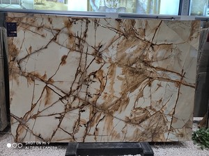 Dalle de <span class=keywords><strong>Pierre</strong></span> de Luxe Brésil <span class=keywords><strong>Rome</strong></span> Impression Quartz Naturel Brun - Product Image 2