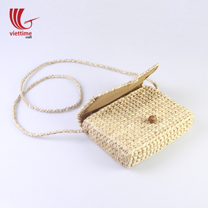 Natural Straw <b>Bag</b> for <b>Women</b>/Handwoven Water Hyacinth <b>Bag</b> for Summer/Straw Summer <b>Beach</b> <b>Bag</b> - Product Image 3