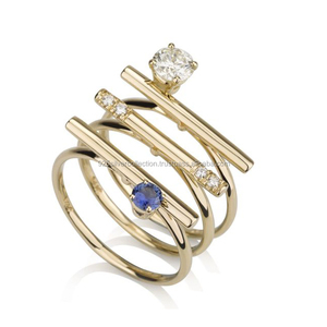 Anillo de joyería para mujer, chapado en oro americano, moda al por mayor - Product Image 2