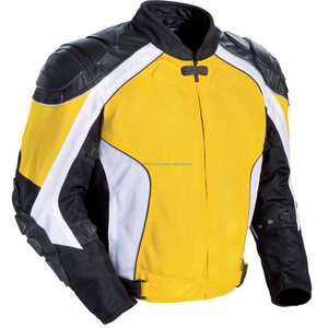 Combinaison de protection imperméable et personnalisée de qualité supérieure veste de course de moto en cuir véritable personnalisée - Product Image 3