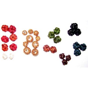 Hot Selling Golden <b>Braided</b> Leather Beads Latest DIY Craft Jewelry for Bracelets Necklaces Other <b>Accessories</b> Pattern Loose Beads - Product Image 2