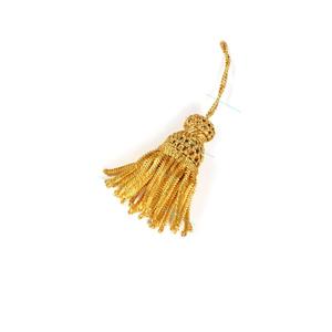 FRENCH GOLD METALLIC BULLION TASSEL <b>TRIM</b> PASSEMENTERIE VESTMENT CHURCH - Product Image 1
