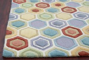 Alfombra de pared a pared de lana con pelo medio antideslizante con patrón de rompecabezas moderno personalizado para uso doméstico - Product Image 3