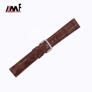 Nuevo modelo transpirable Vintage mate cocodrilo cuero reloj correas hebilla de acero inoxidable Multi tamaño desmontable para logotipo personalizado - Product Image 3