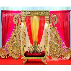 Modern Indian Theme Fiber Paisley Stage <b>Props</b> for Wedding & <b>Party</b> LED Backdrop & Decorations Event Stage Backdrop Design USA - Product Image 1