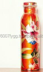 Botella de agua de cobre puro en diseños únicos impresos - Product Image 2